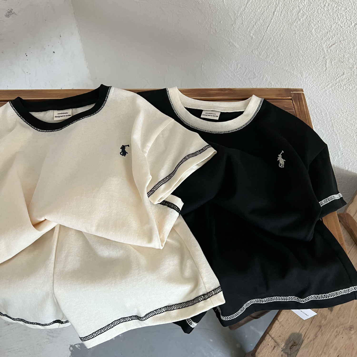 【80-130cm】二点セット シンプル 合わせやすい 着心地良い トップス＋ボトムス セット