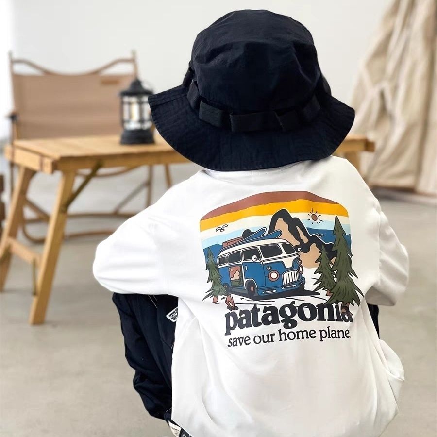 【90-130】激安 ２色選べ シンプル アルファベット プリント コットン 長袖Tシャツ 春秋 男の子 トップス