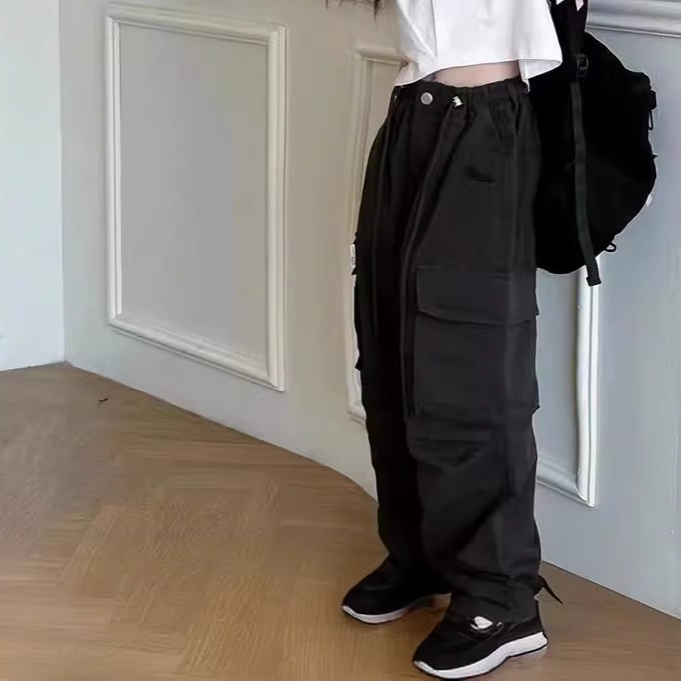 【120-170cm】 ファッション 無地 ゆったり ポケット付き ボウタイ 夏 子供服 キッズ ジュニア 女の子 ボトムス カーゴパンツ