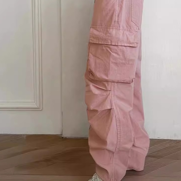 【120-170cm】 ファッション 無地 ゆったり ポケット付き ボウタイ 夏 子供服 キッズ ジュニア 女の子 ボトムス カーゴパンツ