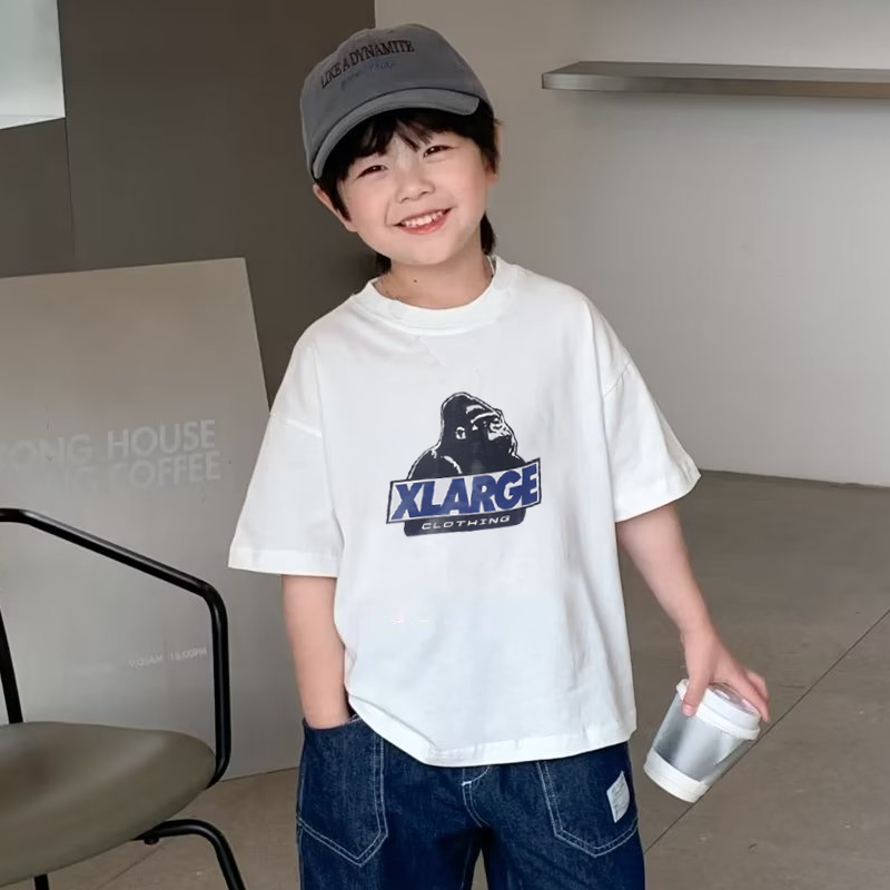 【90-160cm】最愛の一着 好感度UP ファッション ゆったり オーバーサイズ プルオーバー 男の子 カッコイイ Tシャツ