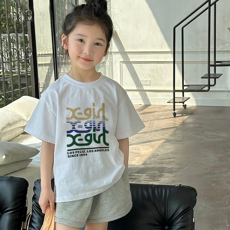 【90-160cm】着回し力抜群 合わせやすい カジュアル アルファベット 通気性 Ｔシャツ