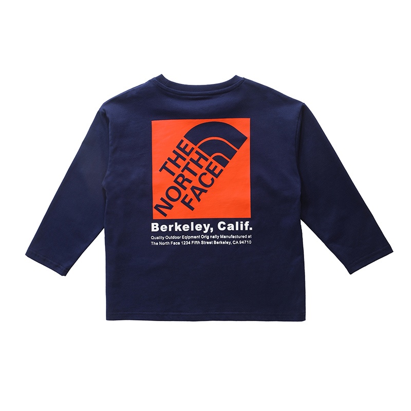 【100-160cm】着回し力抜群 アルファベット ラウンドネック トレンド カジュアル 長袖 Tシャツ