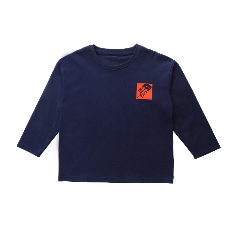 【100-160cm】着回し力抜群 アルファベット ラウンドネック トレンド カジュアル 長袖 Tシャツ