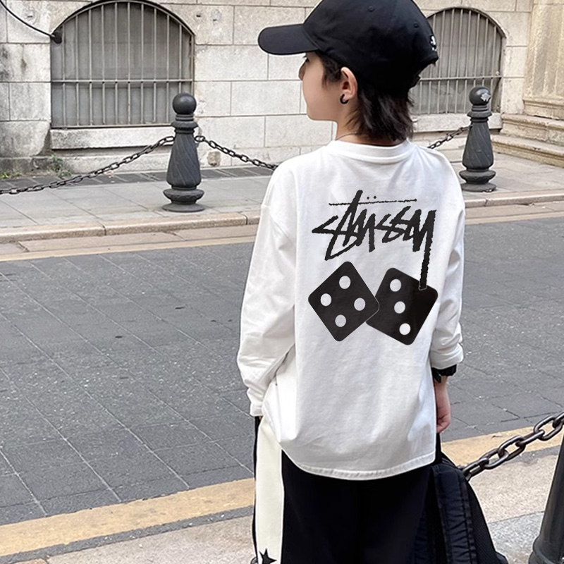 【90-160cm】絶対欲しい! 合わせやすい カッコイイ シンプル 着心地良い 男の子 長袖 Tシャツ