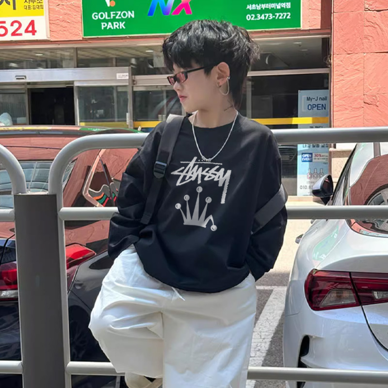 【90-160cm】定番 カジュアル 着心地良い 合わせやすい トレンド 長袖 Tシャツ