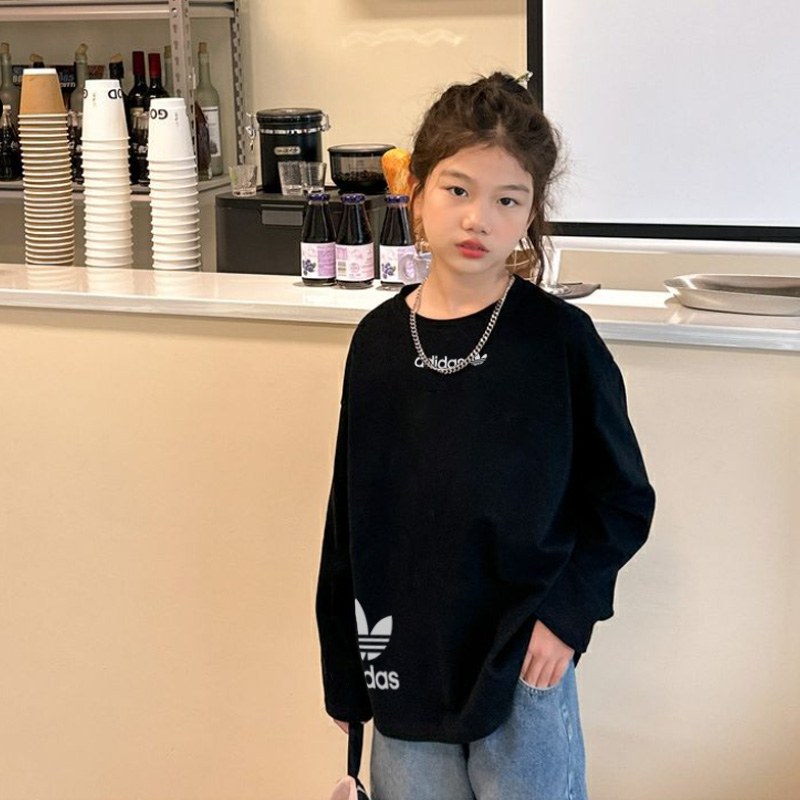 【90-160cm】合わせやすい 超人気商品 おしゃれ シンプル カジュアル 女の子 長袖 Ｔシャツ