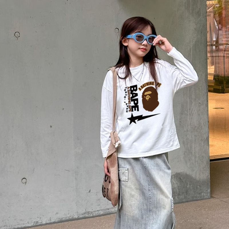 【90-160cm】絶対欲しい！ 売れ筋 着心地良い 合わせやすい 大人気トレンド 長袖 Tシャツ