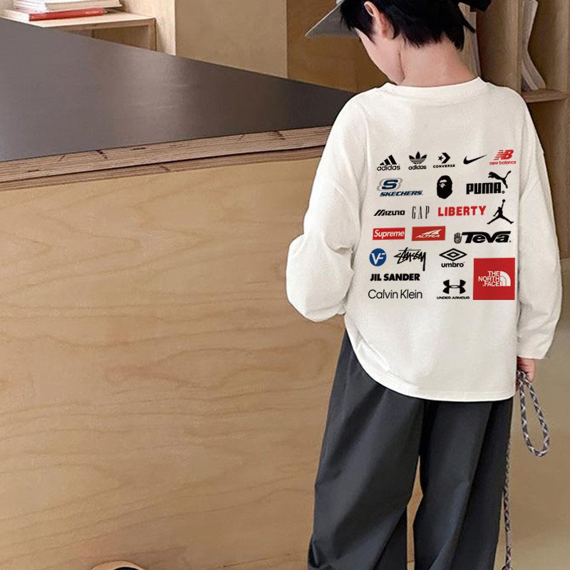 【90-160cm】 絶対欲しい！トレンド 定番 着心地良い 人気 合わせやすい トレンド 長袖 Tシャツ