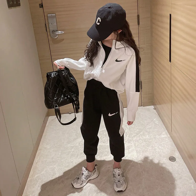 【120-160cm】二点セット 存在感アップ 売れ筋 おしゃれ 女の子 アウター+パンツ セットアップ