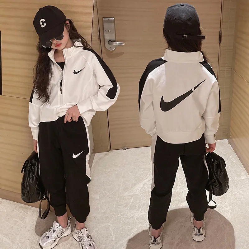 【120-160cm】二点セット 存在感アップ 売れ筋 おしゃれ 女の子 アウター+パンツ セットアップ