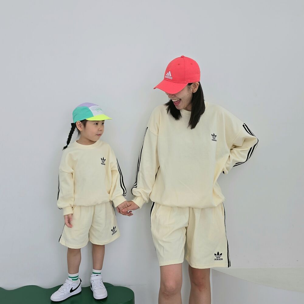 【80-140cm】二点セット 超人気商品 今季も大流行 7色選べる おしゃれ トレーナー+ショートパンツ セットアップ