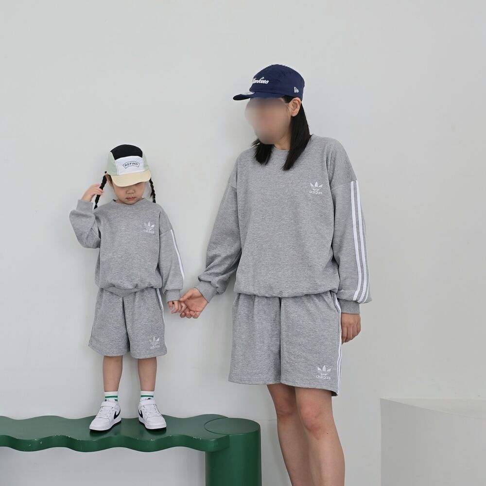 【80-140cm】二点セット 超人気商品 今季も大流行 7色選べる おしゃれ トレーナー+ショートパンツ セットアップ