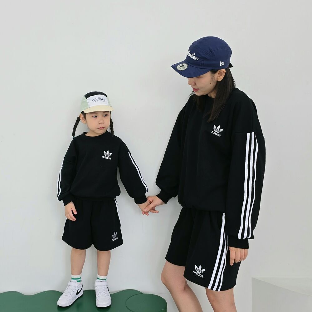 【80-140cm】二点セット 超人気商品 今季も大流行 7色選べる おしゃれ トレーナー+ショートパンツ セットアップ