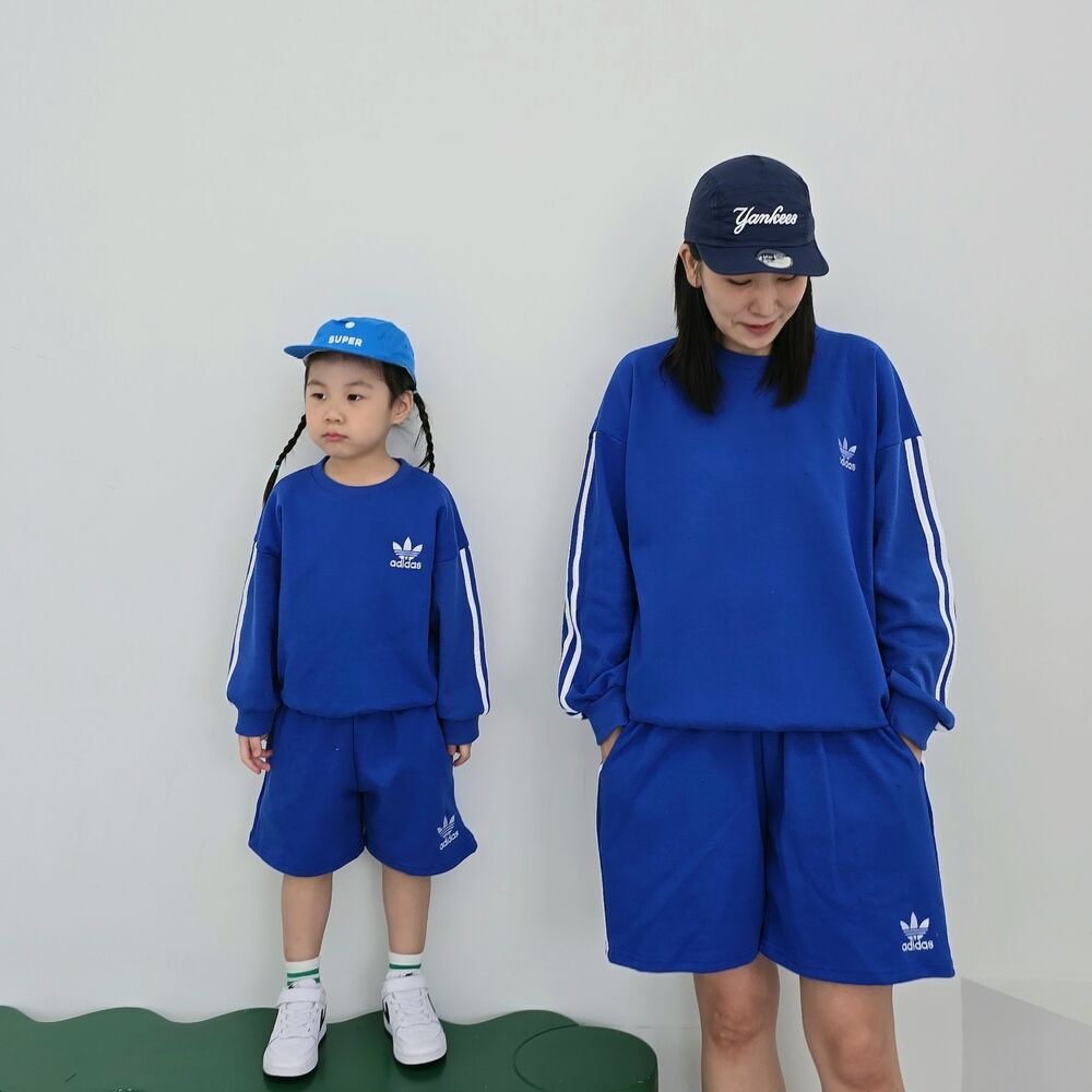 【80-140cm】二点セット 超人気商品 今季も大流行 7色選べる おしゃれ トレーナー+ショートパンツ セットアップ