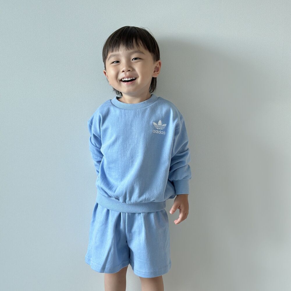 【80-140cm】二点セット 超人気商品 今季注目 5色選べる カジュアル シンプル トレーナー+ショートパンツ セットアップ
