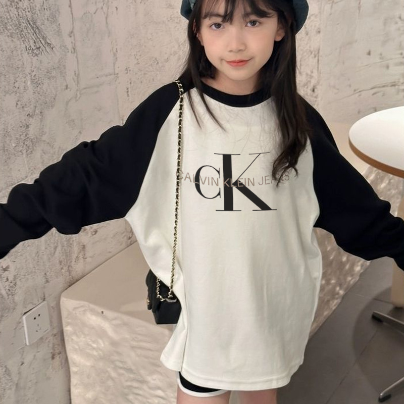 【90-160cm】人気上昇中 切り替え 売れ筋 合わせやすい 今季注目 おしゃれ カジュアル 女の子 長袖 Ｔシャツ