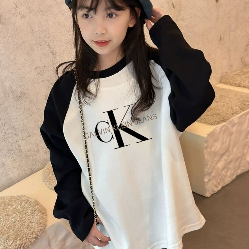 【90-160cm】人気上昇中 切り替え 売れ筋 合わせやすい 今季注目 おしゃれ カジュアル 女の子 長袖 Ｔシャツ