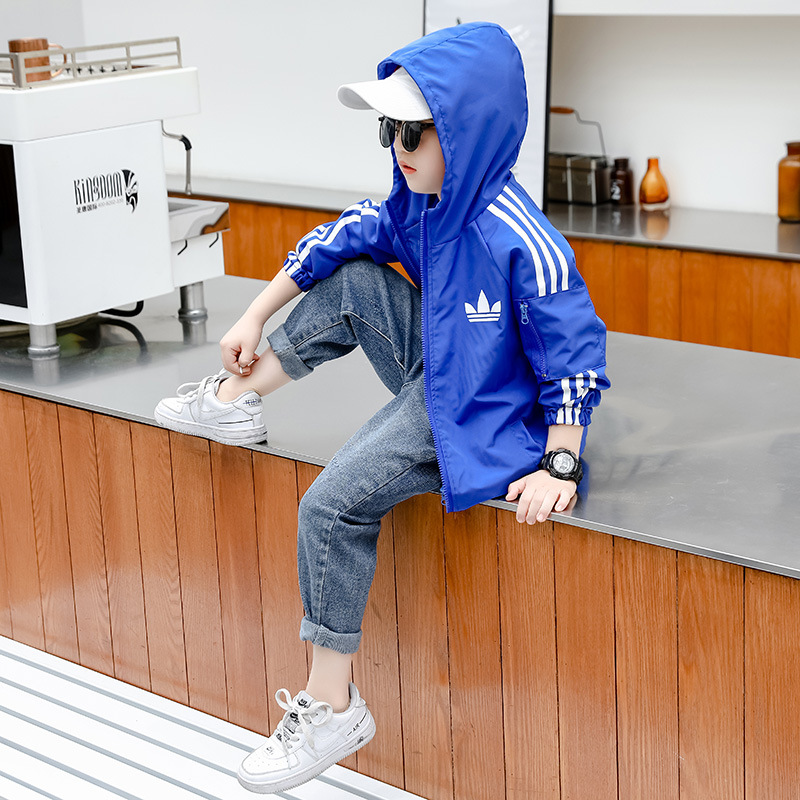 【110-170cm】おすすめ カジュアル 合わせやすい カッコイイ フード付き 男の子 ジャケット