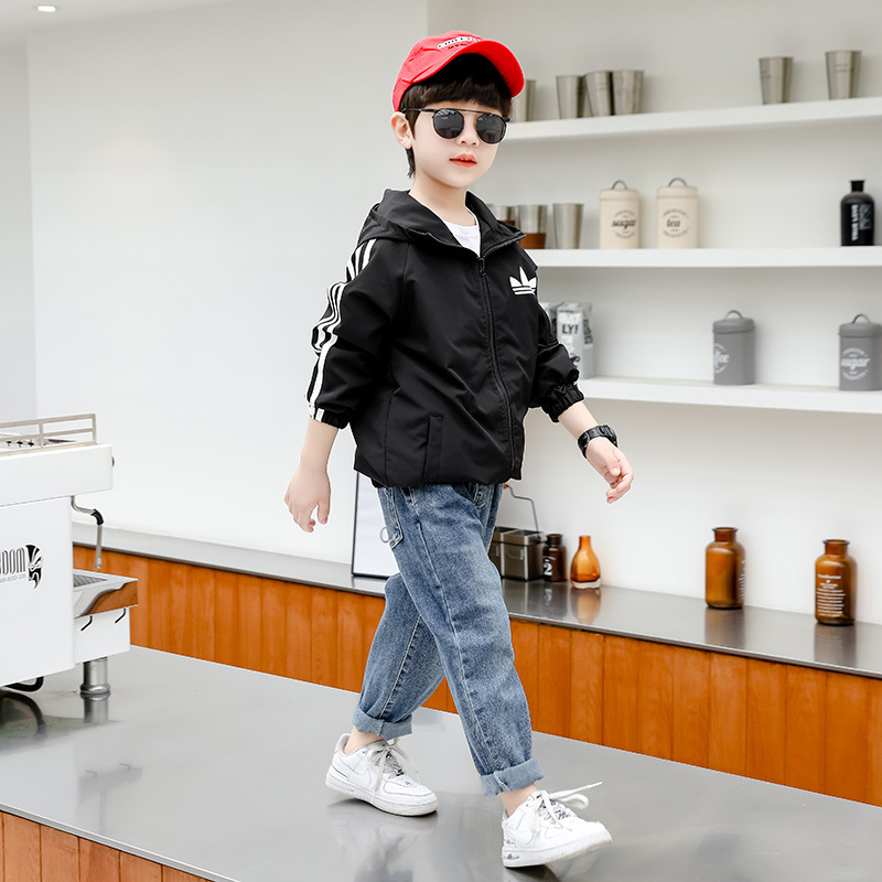 【110-170cm】おすすめ カジュアル 合わせやすい カッコイイ フード付き 男の子 ジャケット