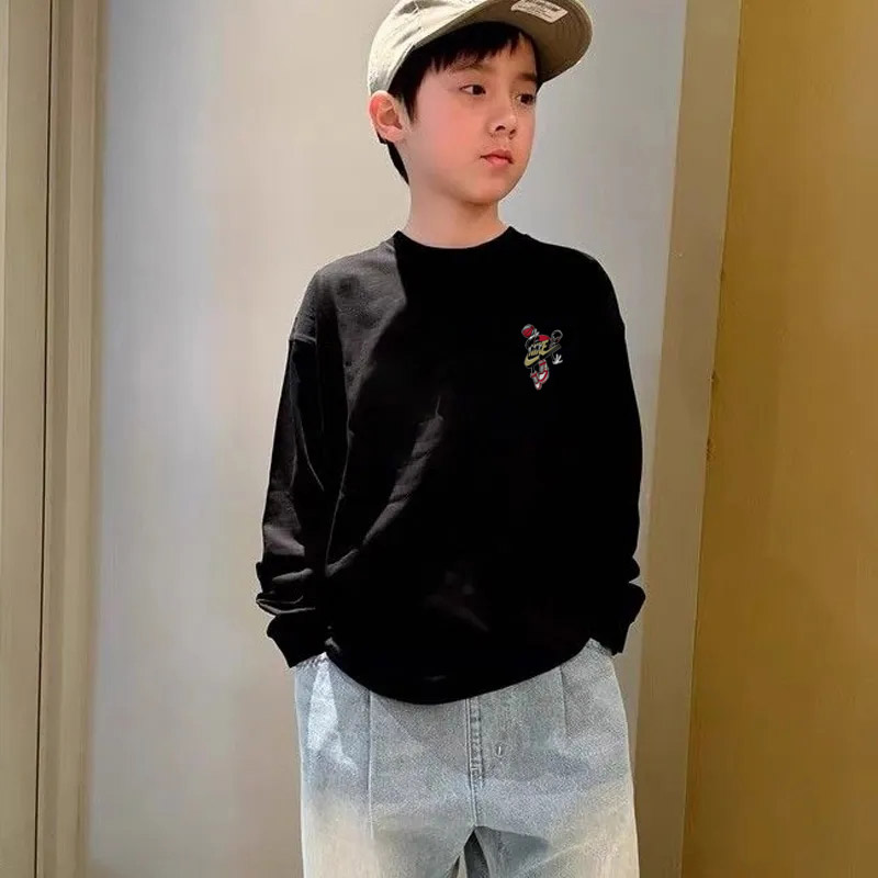 【90-160cm】超人気 楽ちん 合わせやすい カッコイイ カジュアル 快適 着やすい 長袖 Tシャツ