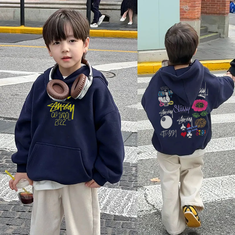 【90-160cm】リラックス感ある カジュアル 合わせやすい 男の子 フード付き パーカー