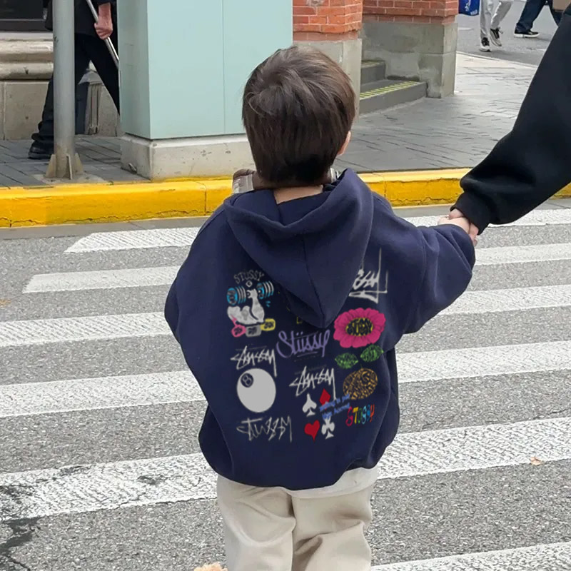 【90-160cm】リラックス感ある カジュアル 合わせやすい 男の子 フード付き パーカー