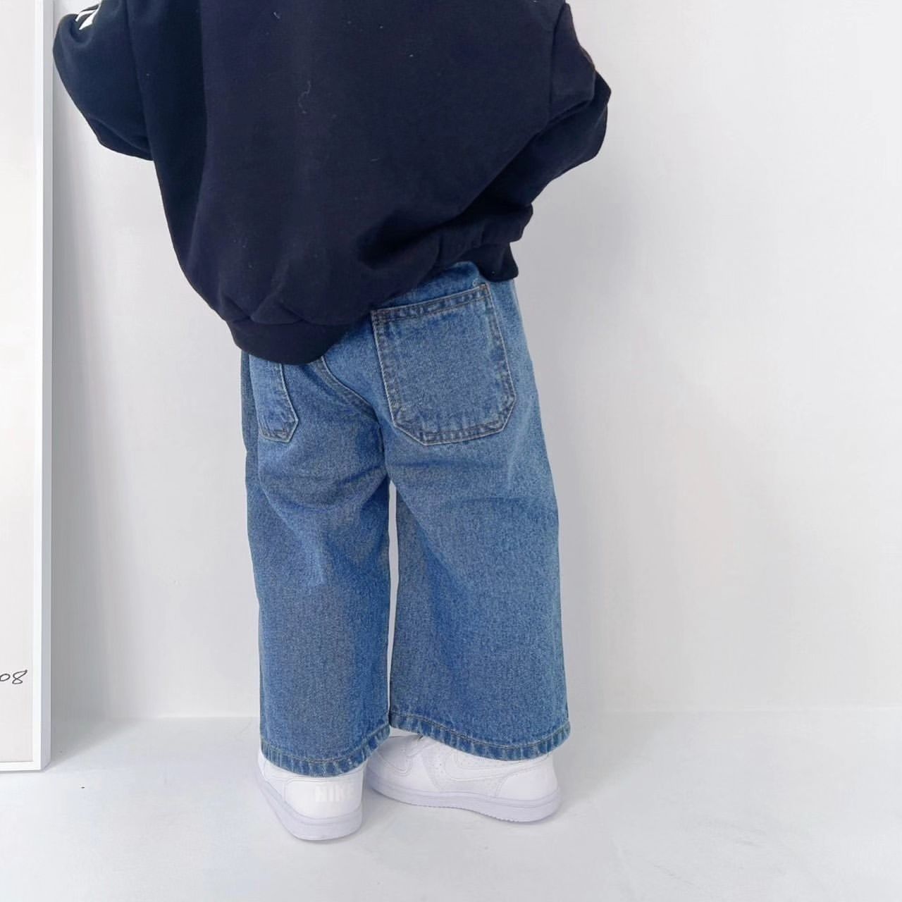 【80-130cm】大好評 カジュアル 合わせやすい 履きやすい トレンド ルーズ デニムパンツ