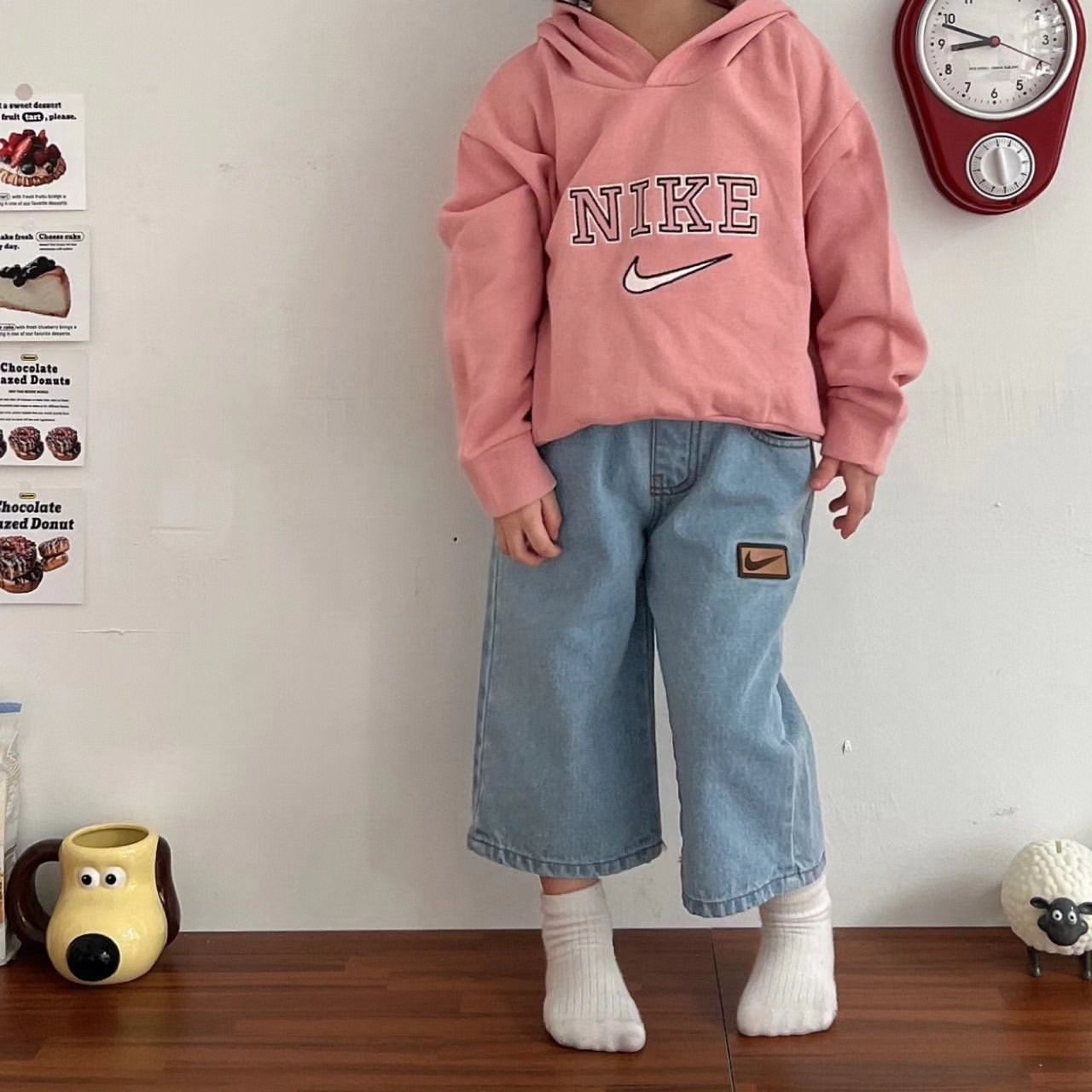 【80-130cm】大好評 カジュアル 合わせやすい 履きやすい トレンド ルーズ デニムパンツ