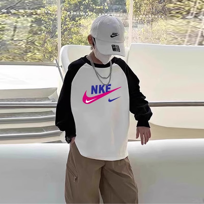 【110-160cm】絶対欲しい！カジュアル シンプル 合わせやすい トレンド 人気 長袖 Tシャツ