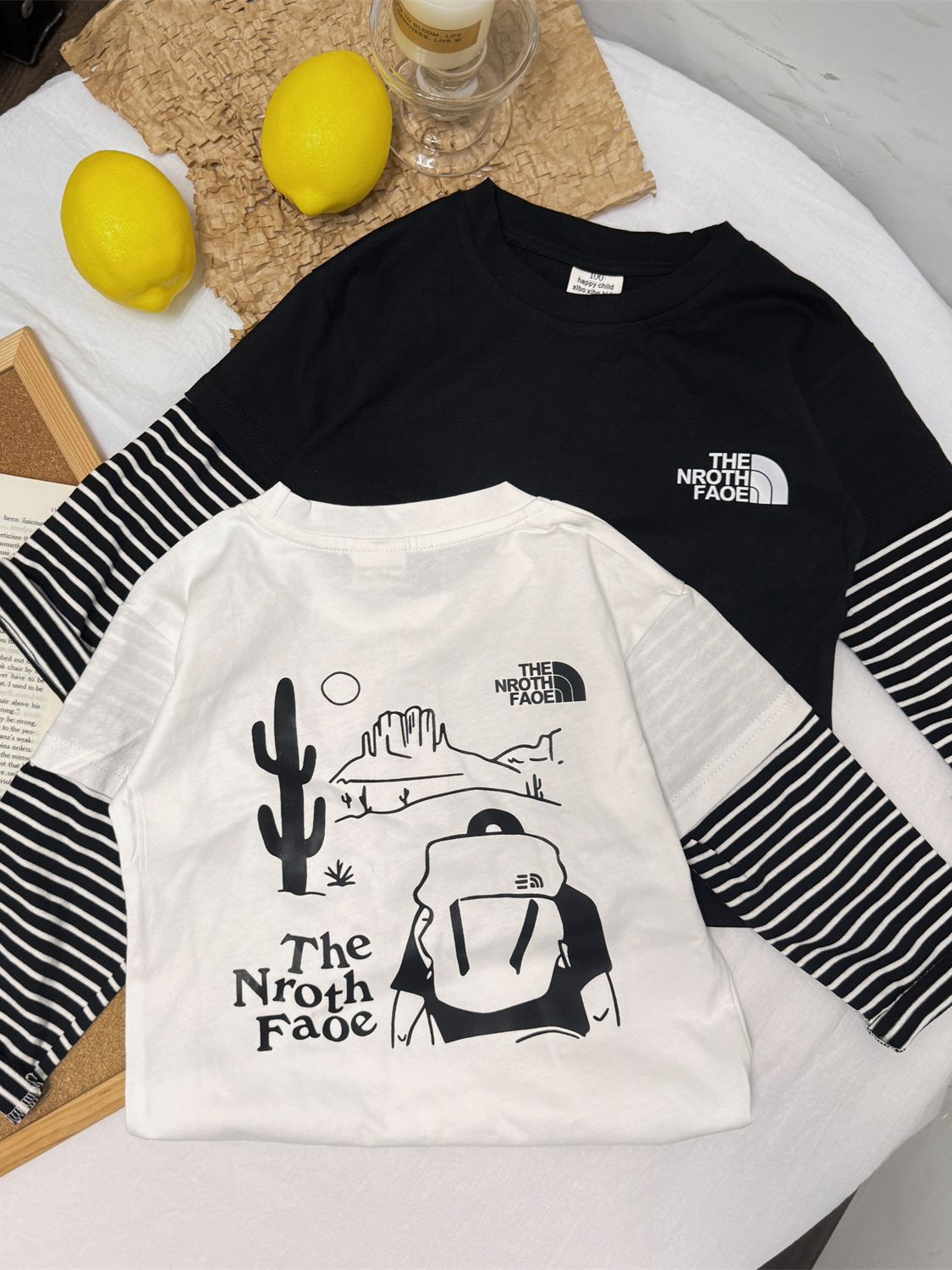 【90-140cm】Tシャツ 男の子 長袖 人気 ディリー 合わせやすい 絶対欲しい!カジュアル フェイクレイヤード トップス
