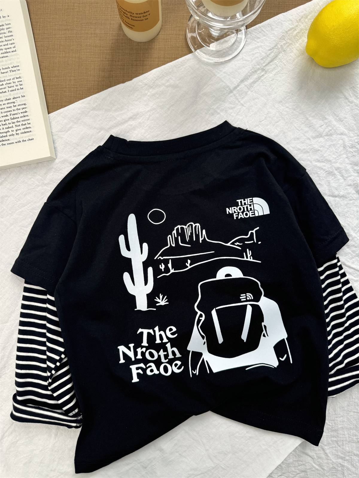 【90-140cm】Tシャツ 男の子 長袖 人気 ディリー 合わせやすい 絶対欲しい!カジュアル フェイクレイヤード トップス
