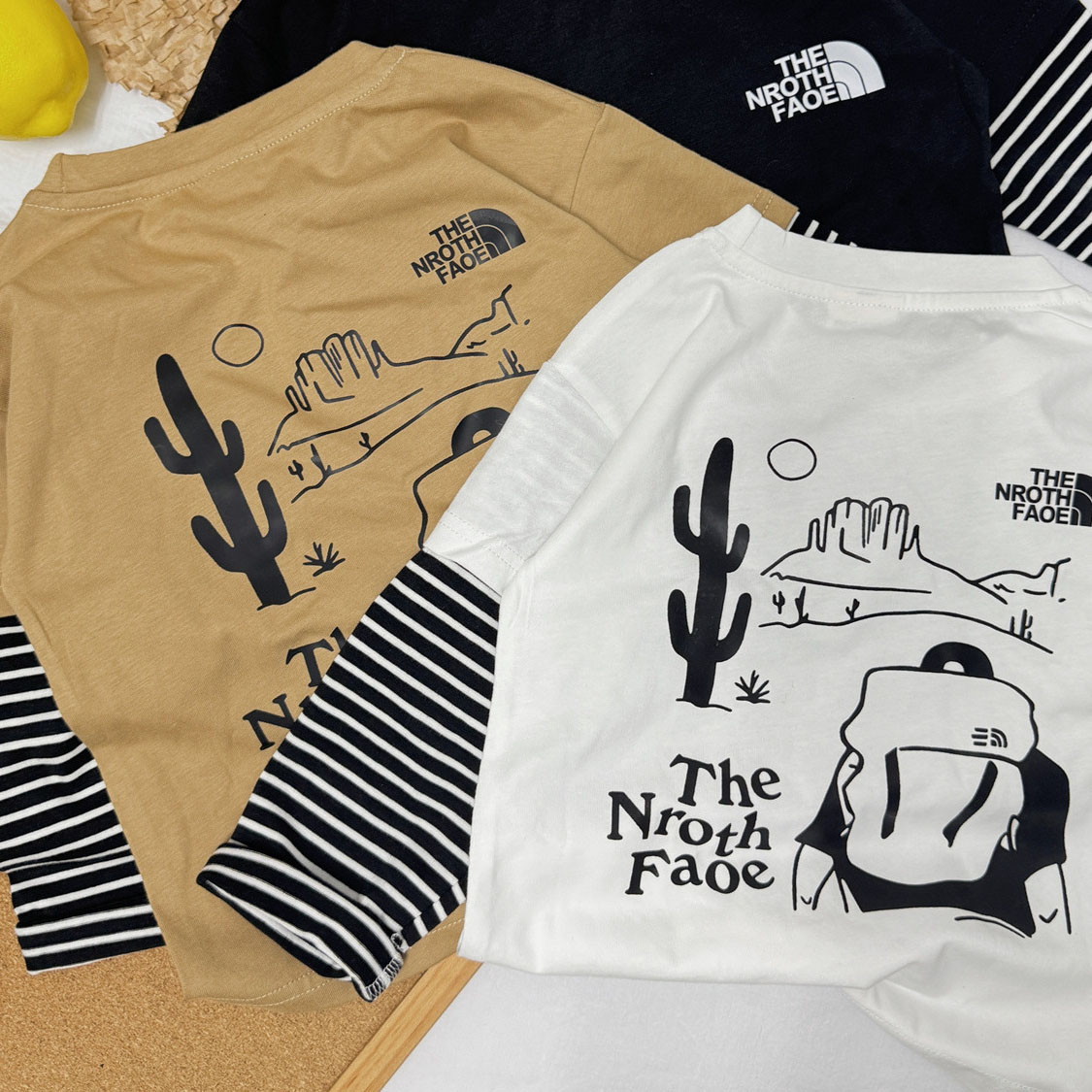 【90-140cm】Tシャツ 男の子 長袖 人気 ディリー 合わせやすい 絶対欲しい!カジュアル フェイクレイヤード トップス