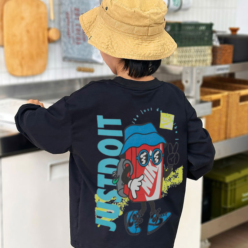 【90-160cm】存在感アップ 大注目 カジュアル 合わせやすい 快適 プリント 長袖 Tシャツ
