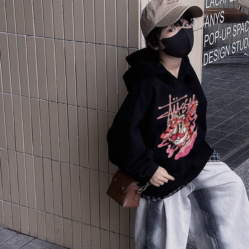 【100-160cm】元気いっぱい 大人気 目立つ 合わせやすい 男の子 フード付き パーカー