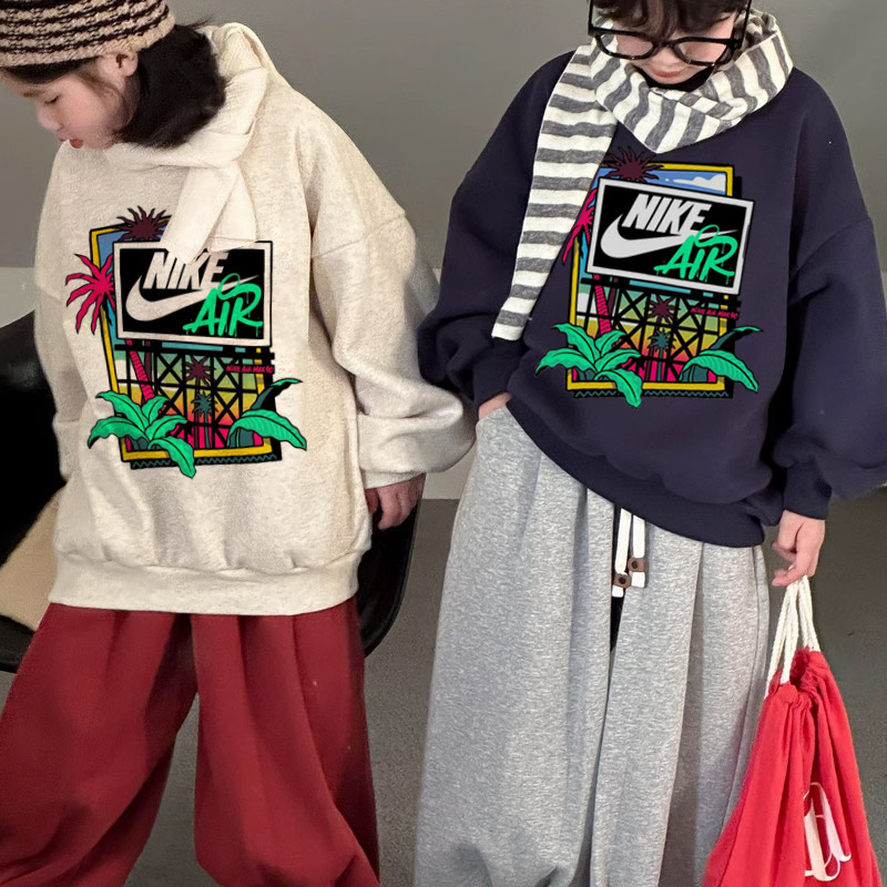 【90-160cm】取り入れたい プリント 大活躍 快適 カジュアル 男の子 女の子 トレーナー