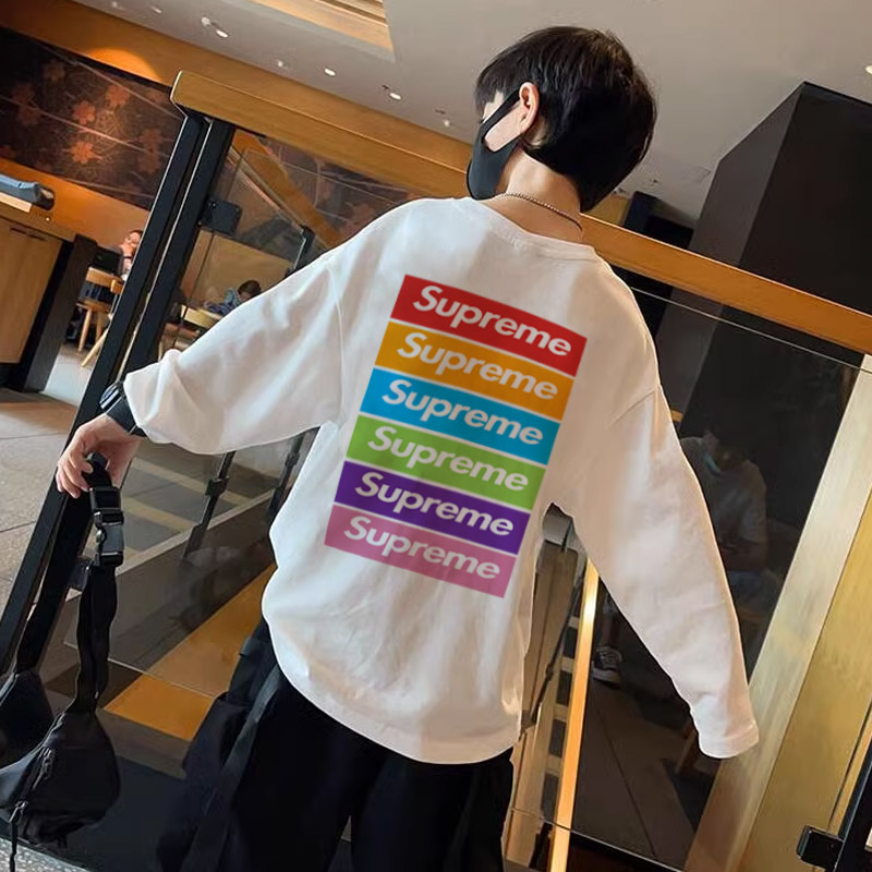 【90-160cm】着回し最強 売れ筋 カラフル プリント アルファベット 男の子 長袖 Ｔシャツ