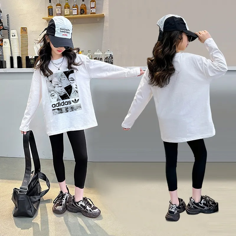 【90-160cm】お気に入り 大人気 おしゃれ カジュアル トレンド 女の子 長袖 Tシャツ