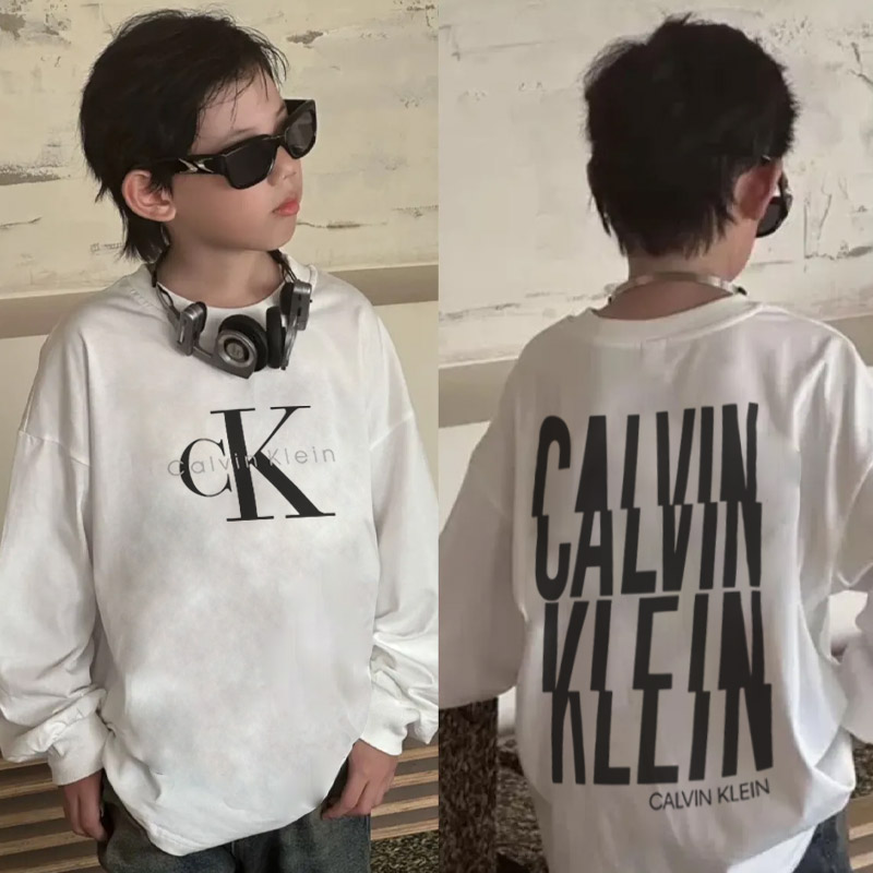 【90-160cm】着回し力抜群 大人気 アルファベット プリント 男の子 長袖 Ｔシャツ