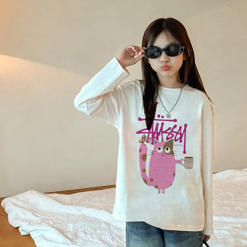 【90-160cm】毎日着たくなる 可愛い カートゥーン 合わせやすい 女の子 長袖 Ｔシャツ