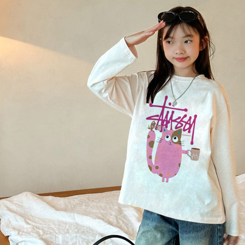 【90-160cm】毎日着たくなる 可愛い カートゥーン 合わせやすい 女の子 長袖 Ｔシャツ