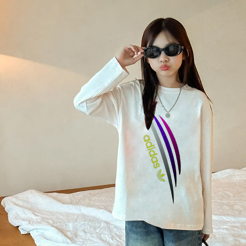 【90-160cm】取り入れたい 特別なデザイン シンプル カジュアル 女の子 長袖 Tシャツ