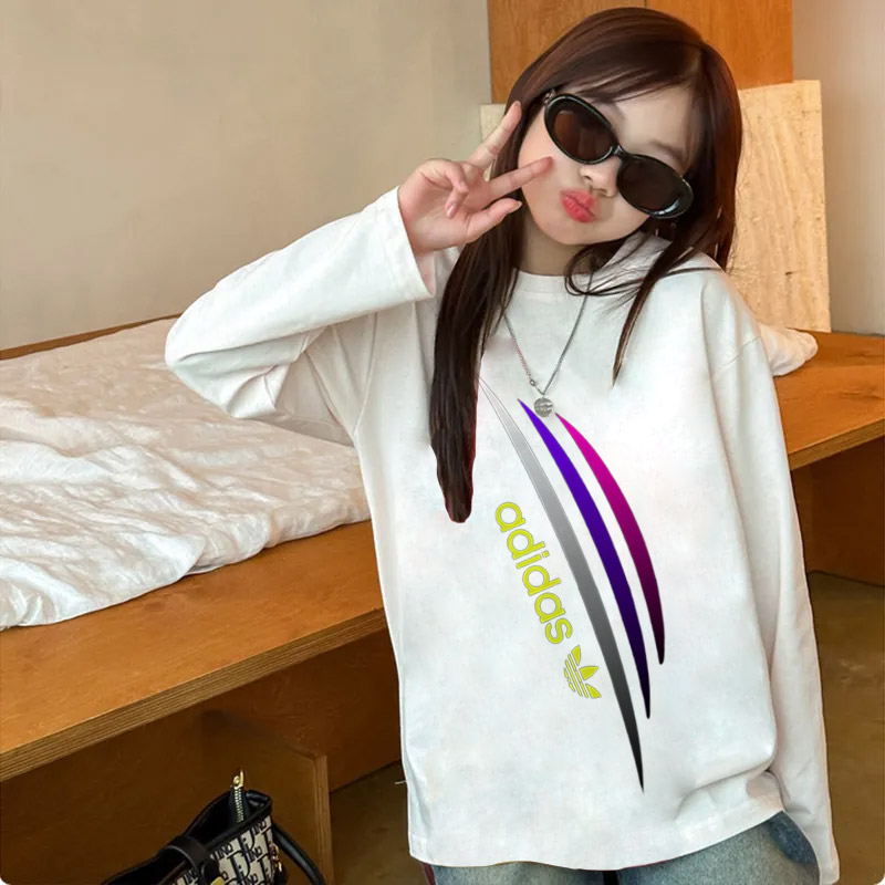 【90-160cm】取り入れたい 特別なデザイン シンプル カジュアル 女の子 長袖 Tシャツ