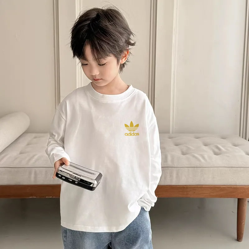 【90-160cm】コンフォート感抜群 大活躍 カジュアル プリント 男の子 長袖 Tシャツ