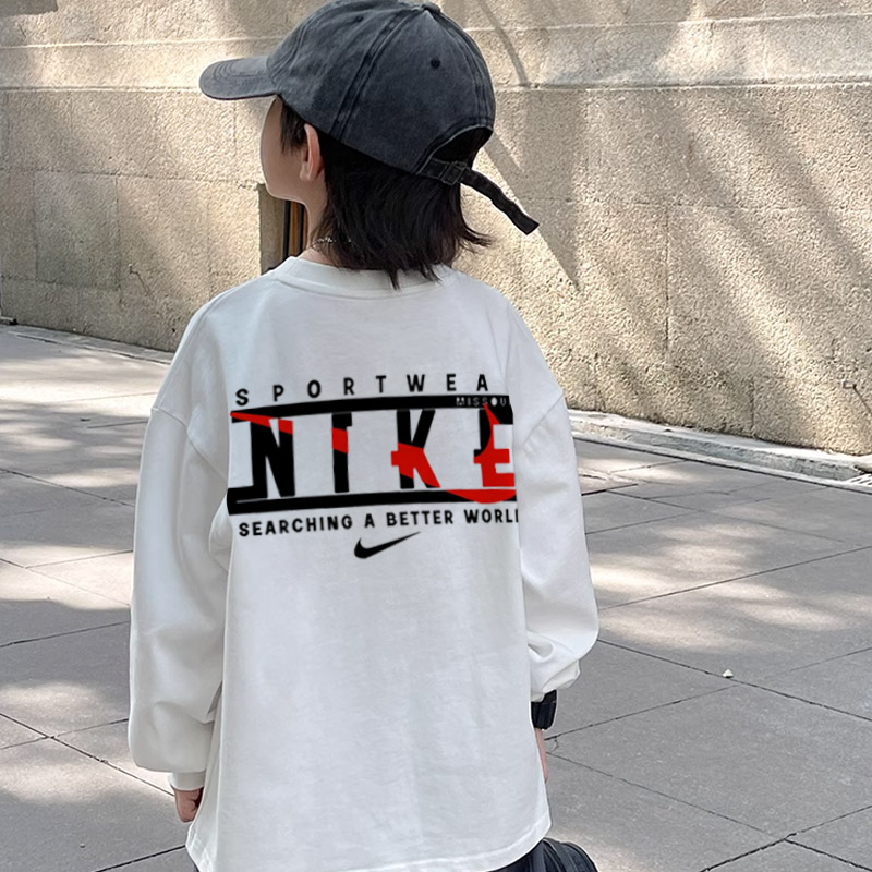 【90-160cm】トレンド感満点 カジュアル 快適 プリント 男の子 長袖 Ｔシャツ
