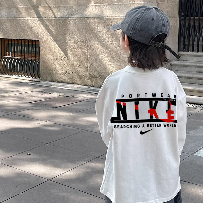 【90-160cm】トレンド感満点 カジュアル 快適 プリント 男の子 長袖 Ｔシャツ