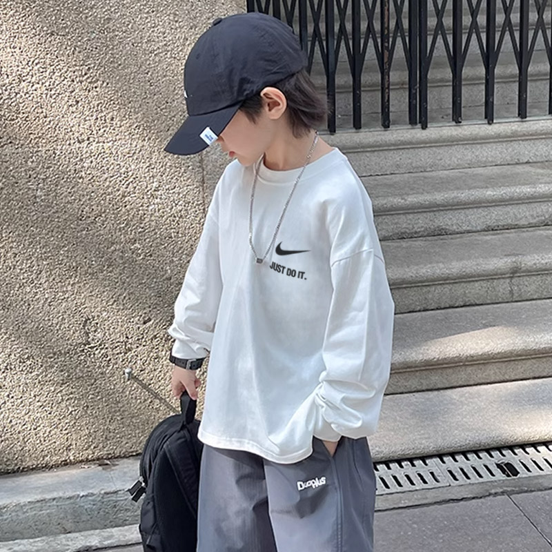 【90-160cm】トレンド感満点 カジュアル 快適 プリント 男の子 長袖 Ｔシャツ