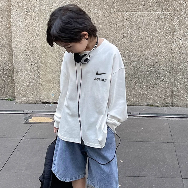 【90-160cm】トレンド感満点 カジュアル 快適 プリント 男の子 長袖 Ｔシャツ