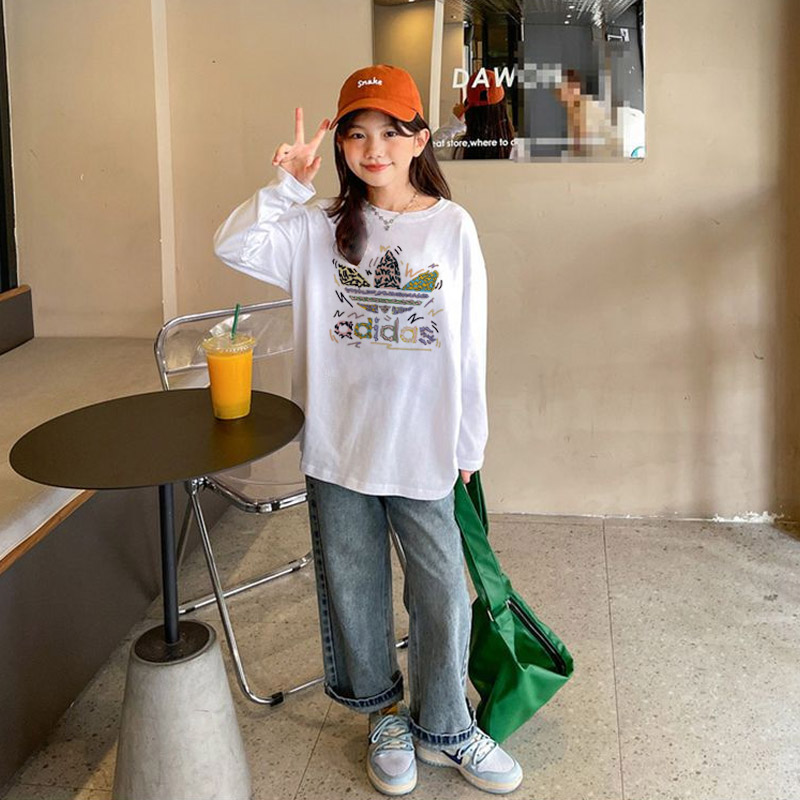 【90-160cm】お気に入り 動きやすい 可愛い カジュアル 女の子 長袖 Ｔシャツ