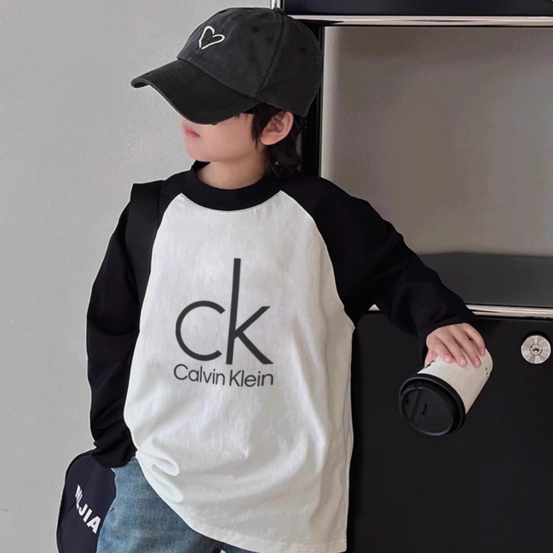 【90-160cm】人気上昇中 カジュアル アルファベット  男の子 長袖  Tシャツ